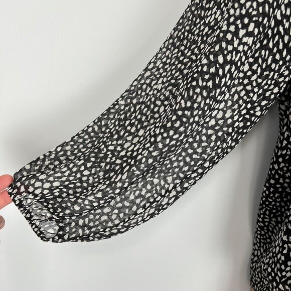 INC International Concepts Womens Cold Shoulder Rosette Blouse Black size Large - Picture 5 of 12